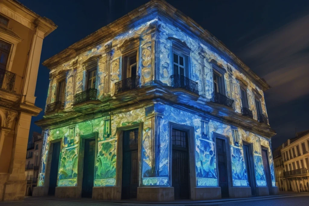 video mapping, lightshow, historic building, KI, AI, festivals